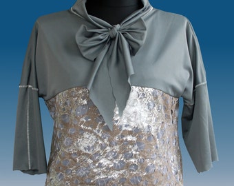 Camicetta in grigio e argento, galassia. IT 44/46, M / L