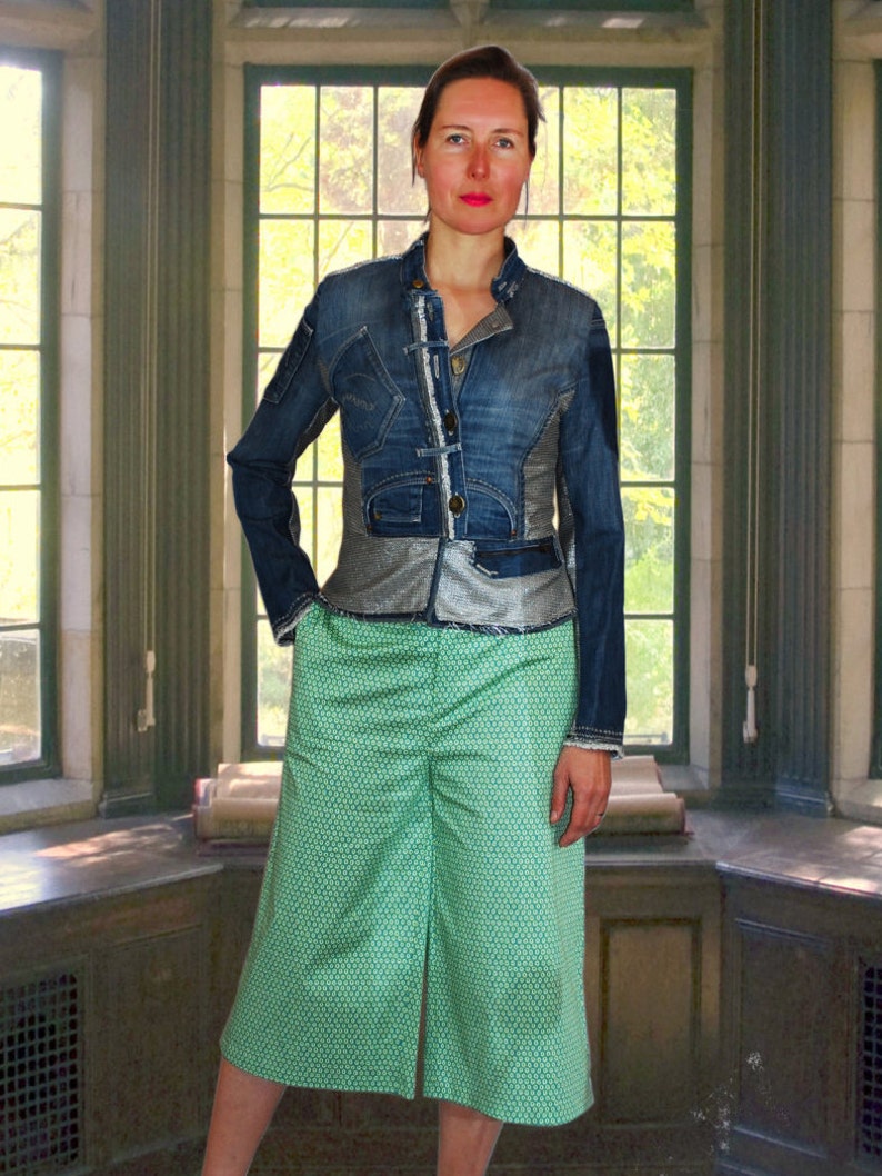 short waisted jean jacket