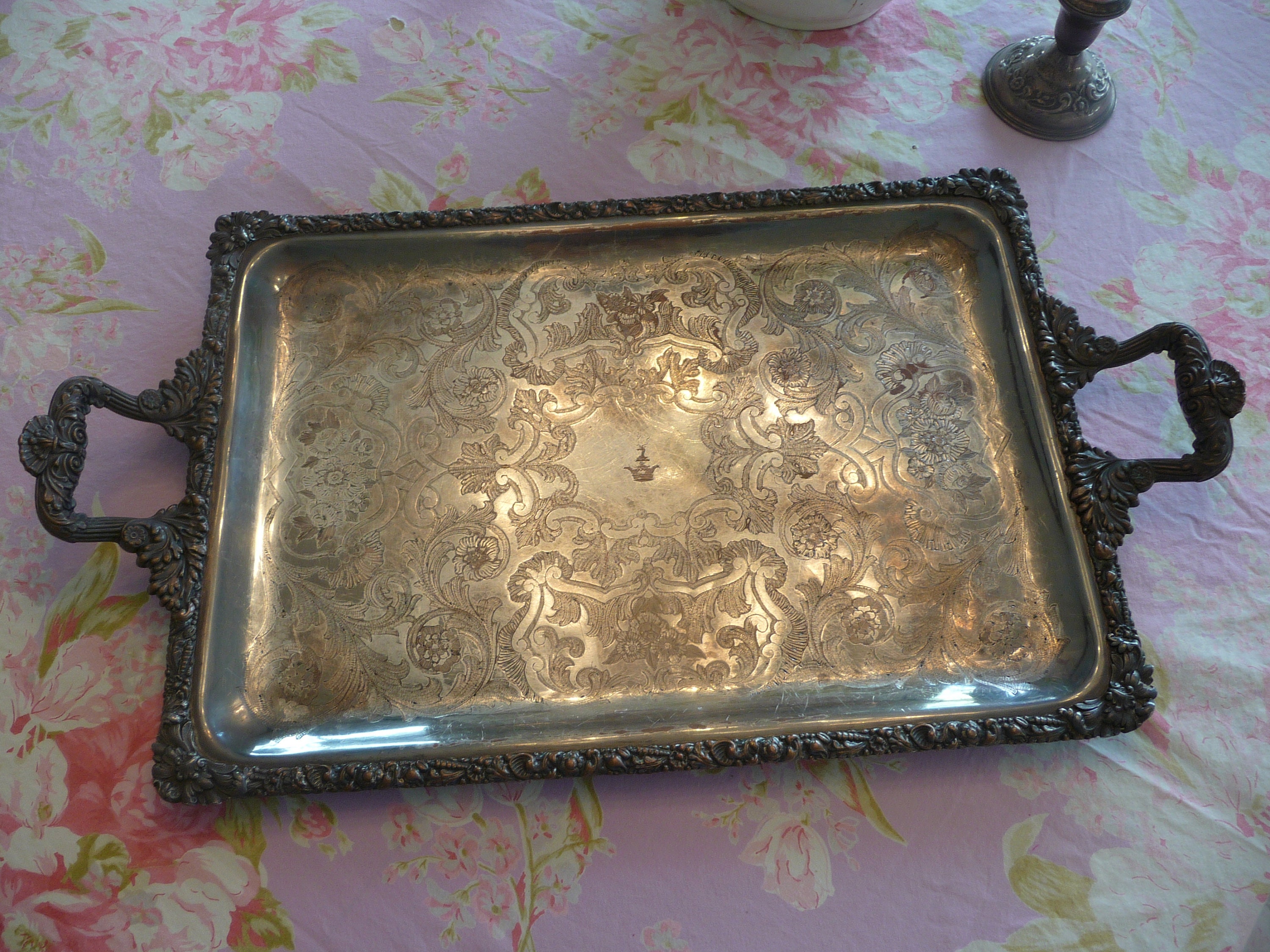 1800s Antique FRENCH Silver TRAY! Gandais~plater to the King