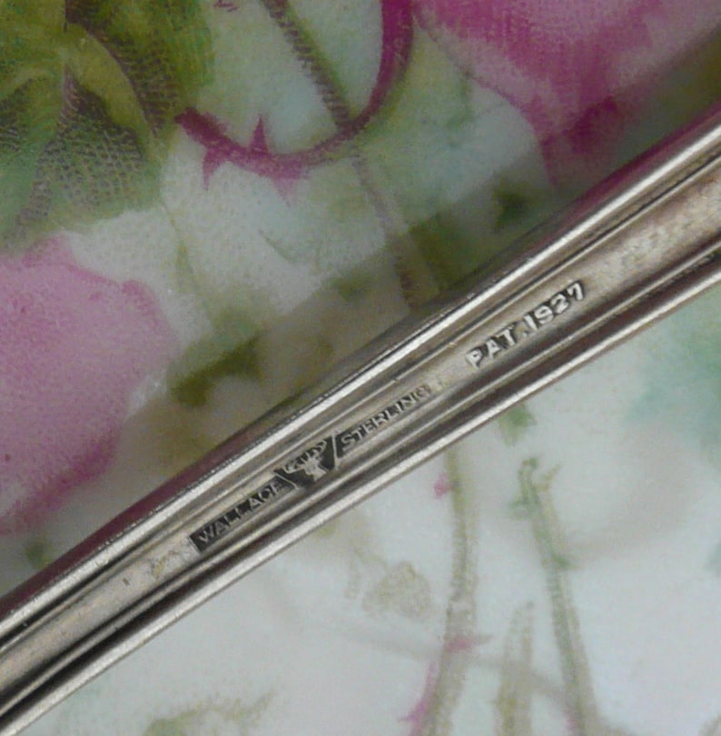 Sterling FORK Initial A!~Silver MONOGRAMMED ViNtAgE FlatwareSilverware WALLACE SaladServing w Gorgeous Etched MonogramMonoInitial~SwEEt