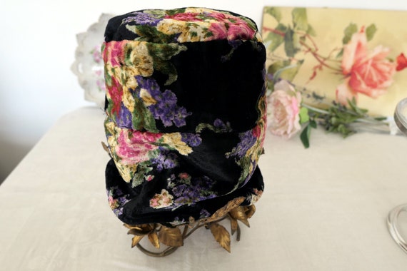 GoRGeouS APRIL CORNELL HAT! Crushed Velvet~Floral… - image 5