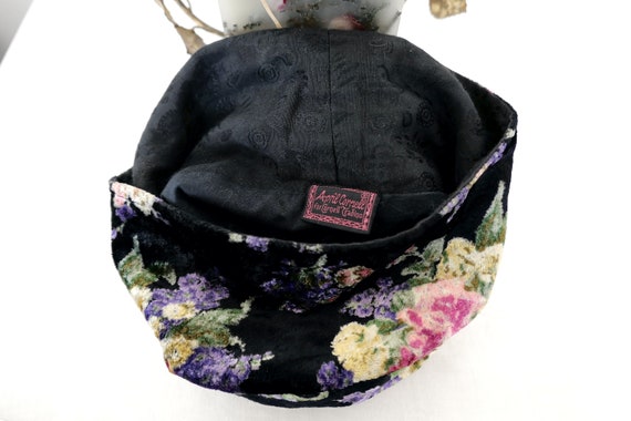 GoRGeouS APRIL CORNELL HAT! Crushed Velvet~Floral… - image 9