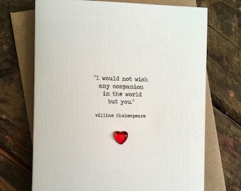 Birthday Christmas Card Wife F. Scott Fitzgerald Quote Romantic WIFE HUSBAND Wedding Day Soulmate beautiful Size 15cm x 10.5cm (A6)