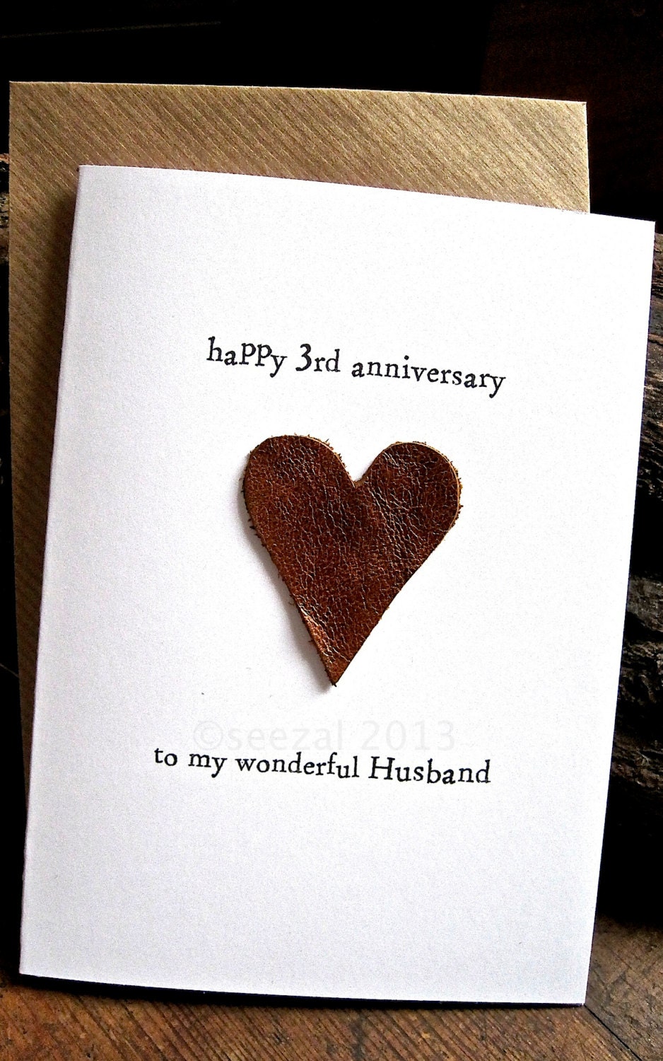 3rd Wedding Anniversary Card HUSBAND Size A6:  - Etsy UK