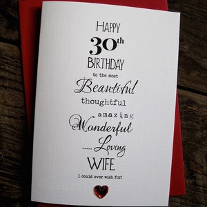 Tipografia Tamanho do cartão de aniversário: A6 15x10,5cm Esposa Marido Namorado Namorada Irmão Pai Noivo Mãe Filha Irmã Simples Amor 30º 40 50