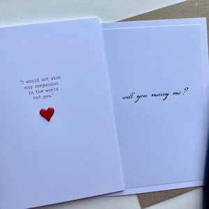 Wil je met me trouwen? Kaart Ik vraag je om door het leven te gaan Gepersonaliseerde Quote Muziek Lyrics Jane Eyre Verloofde Vriendje Bruid Trouwdag Soulmate