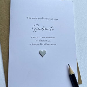 Encontré a mi ALMA GEMELA Amigo para siempre Prometido Un yo Amor verdadero de la vida Tarjeta minimalista Futuro esposo Esposa Aniversario Navidad Tamaño A6 15x10.5 cm