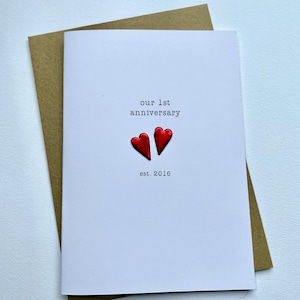 Tarjeta de Aniversario palabras personalizadas Novia Novio Pareja Compromiso Boda Esposa Marido Soulmate 10º Tamaño A6: 15x10.5cm