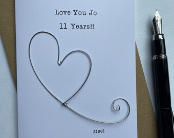 Biglietto di auguri per l'11° anniversario di matrimonio, Happy Steel