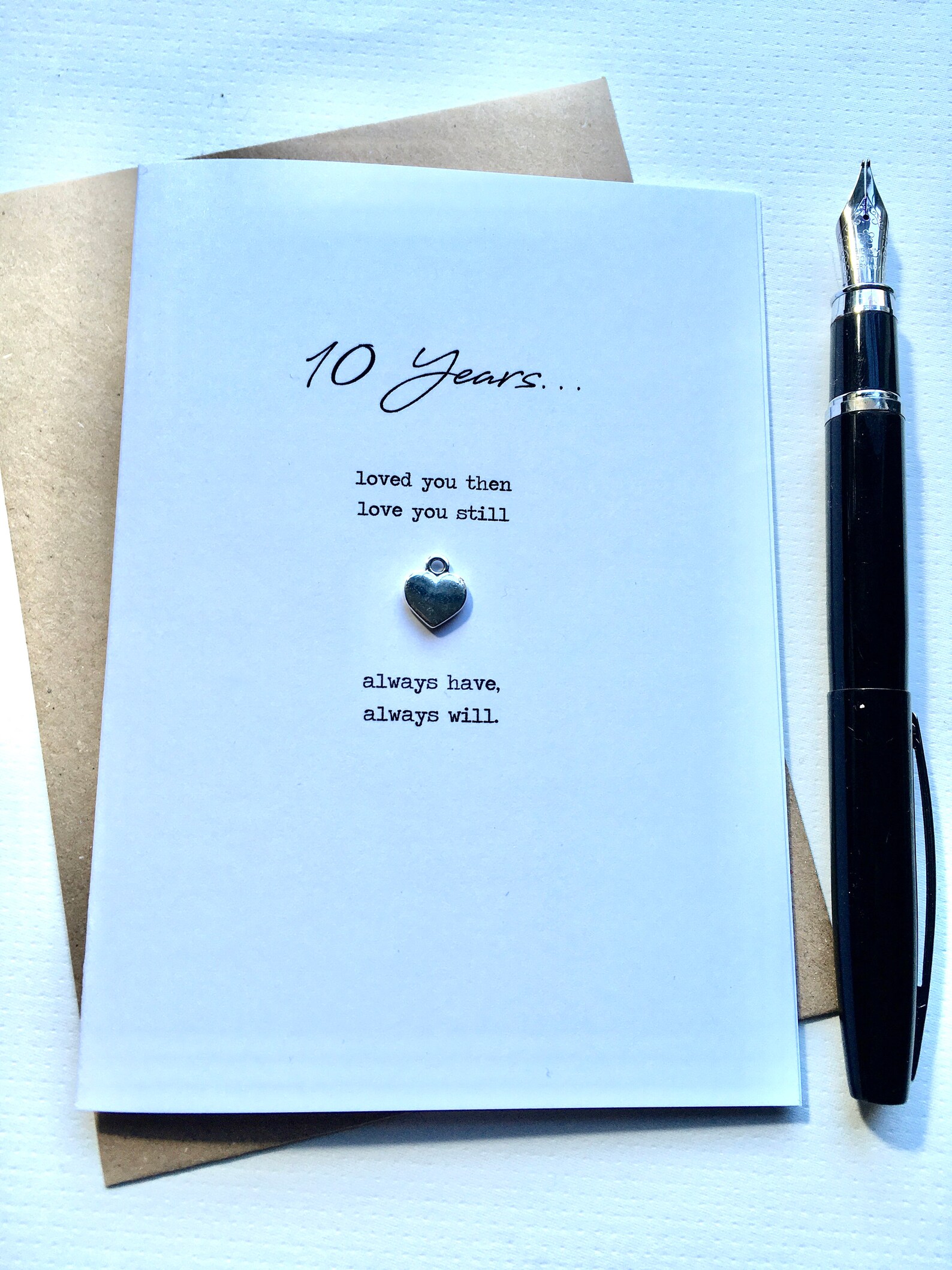 10 TEN Years Anniversary Card 10th Loved You Then, Love You Still ...