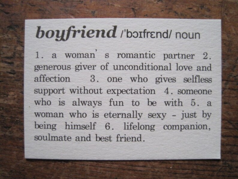 1st Anniversary Card Wife Husband PAPER. Dictionary Style Etsy