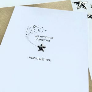 Tutti i miei desideri si sono avverati Biglietto di auguri di Natale Moglie Marito Fidanzato Fidanzata Anima gemella Partner Fidanzato L'amore della mia vita Formato A6 15 cm x 10,5 cm