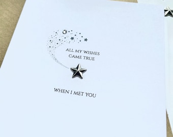 All My Wishes Came True Christmas Card Wife Husband Boyfriend Birthday Soulmate Partner Fiance One I Love of my Life SizeA6 15cmx10.5cm