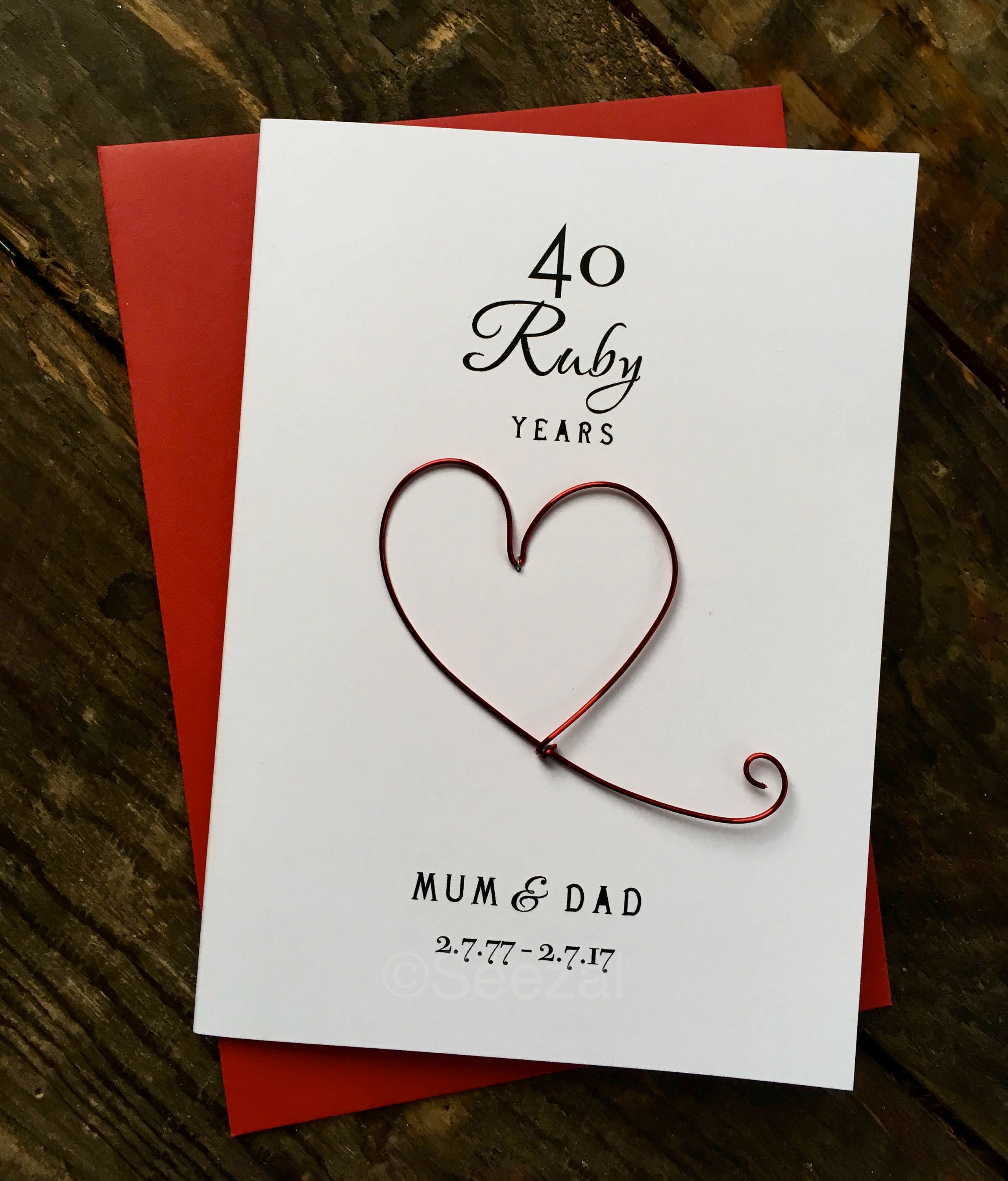 traditional 40th anniversary gift for wife