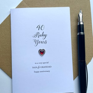 40 rubini 50 anni d'oro mamma papà nonno nonno biglietto di anniversario 50° nonna nonna nonna nonna nonna mamma mamma DIMENSIONE A6: 15x10,5 cm