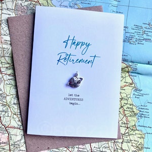 CARTE DE RETRAITE Voyage Aventure Personnalisé sur commande Monde Maman Papa Fiancé Femme Mari Partenaire Discret Croisière Vacances taille A6