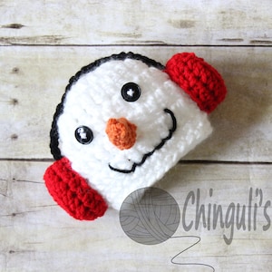 Snowman Hat Baby Snowman Hat with Earmuffs Christmas Winter Snowman Hat Crochet Snowman Hat Photo Props HAT ONLY