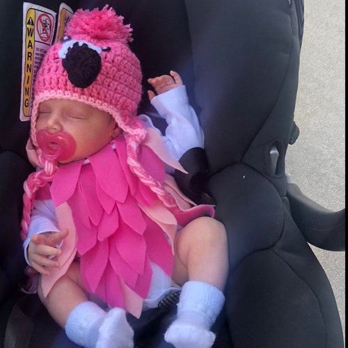 Baby Flamingo Costume Baby Flamingo Bodysuit and Crochet - Etsy