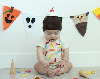 Ice Cream Hat Sundae Ice Cream Costume Ice Cream Baby Sundae Baby Halloween Costume