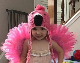 Baby Flamingo Crochet Hat Pink Flamingo Winter Hat