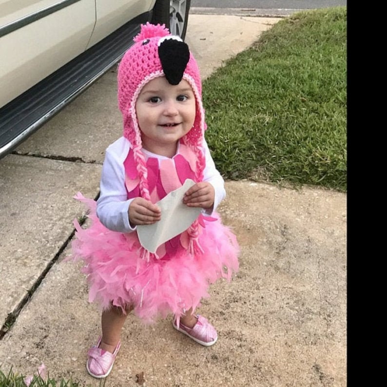 Baby Flamingo Costume Baby Flamingo Bodysuit and Crochet - Etsy