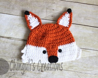 Baby Crochet Fox Hat Fox HAT ONLY Baby Girl Baby Boy Fox Hat newborn Fox Outfit Fox Set Fox Photo Prop