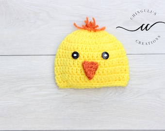 Baby Chicken Hat Crochet Chicken Hat Yellow Chick Hat