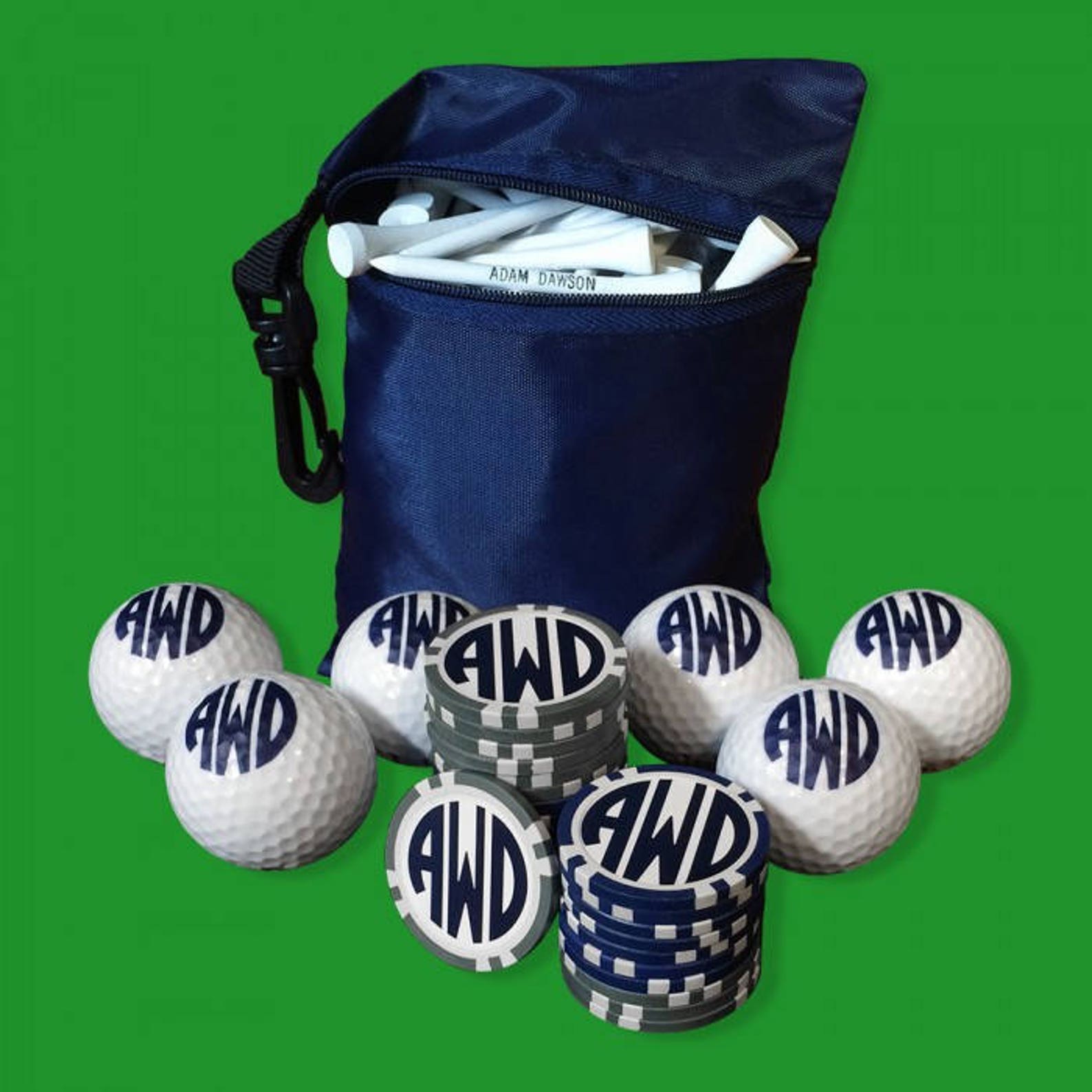 Personalized Holiday Golf Gift Golf Tees Golf Balls Poker Etsy