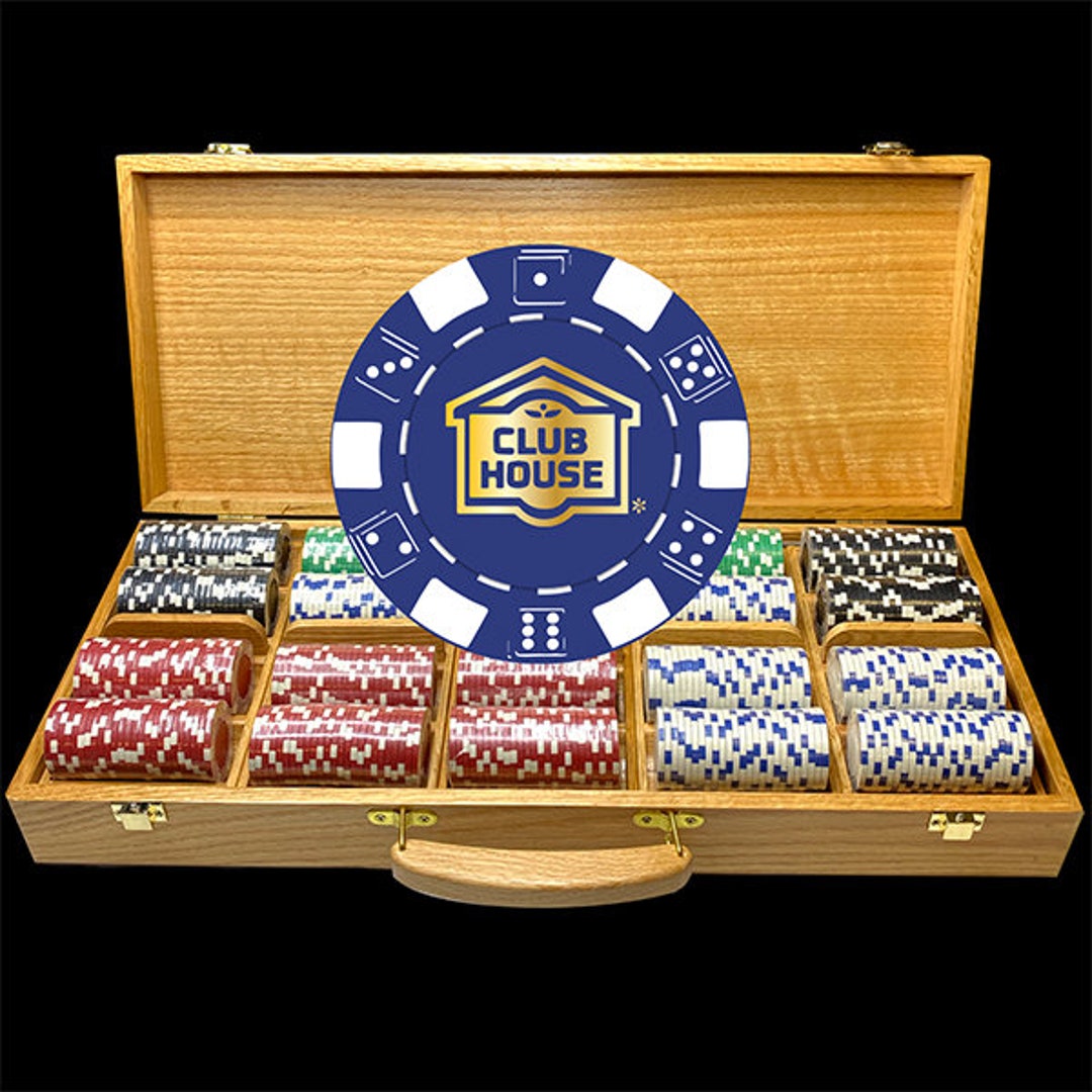 500 Luxury Wood Personalized Poker Chip Set Great Customized Holiday