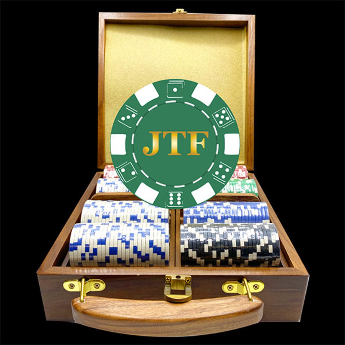 200 Luxury Wood Personalized Poker Chip Set Great Customized Etsy
