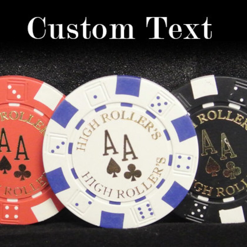 100 Personalized Poker Chip Set Great Holiday Gift Etsy