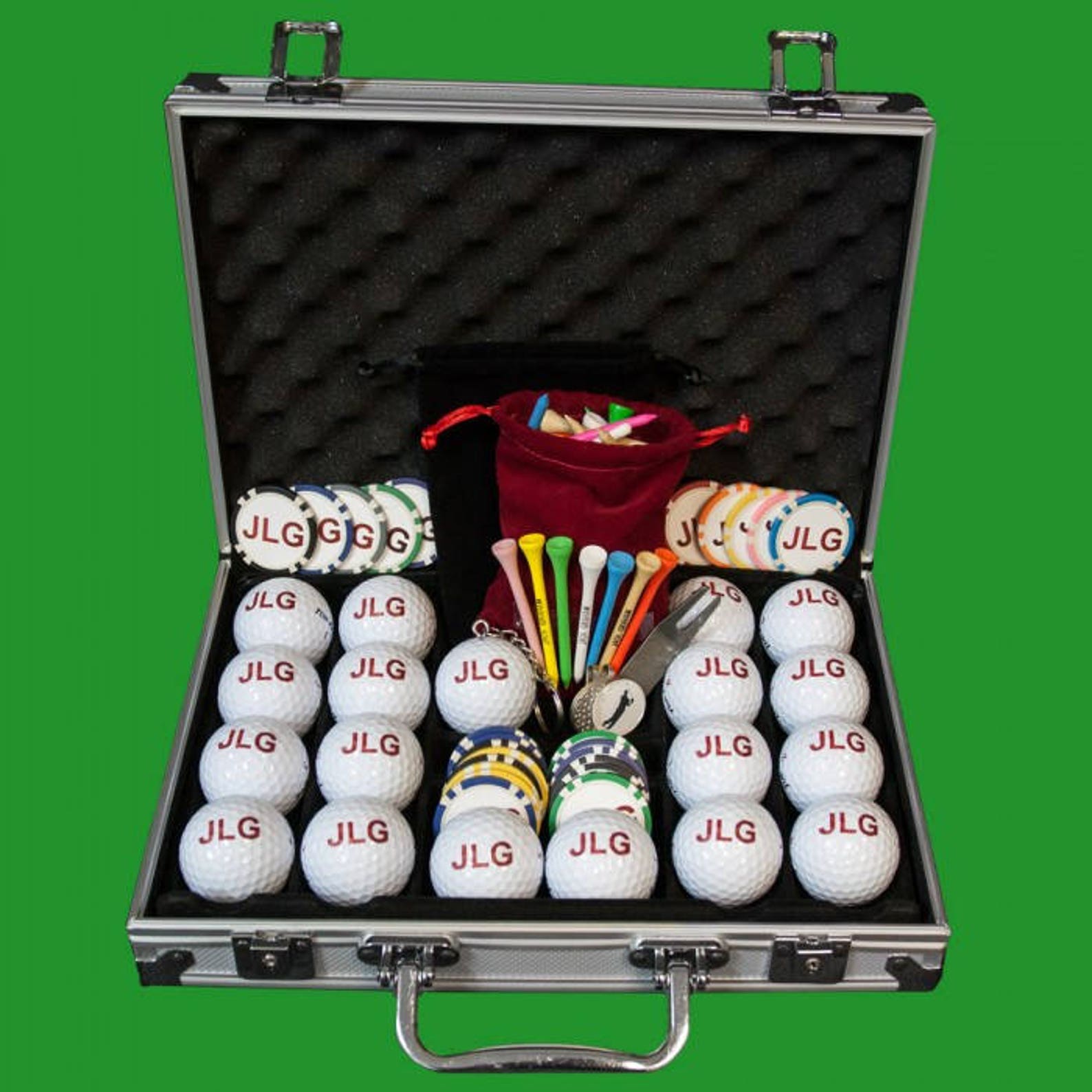 Customized Golf Gift Set Custom Golf Tees Golf Balls Poker Etsy