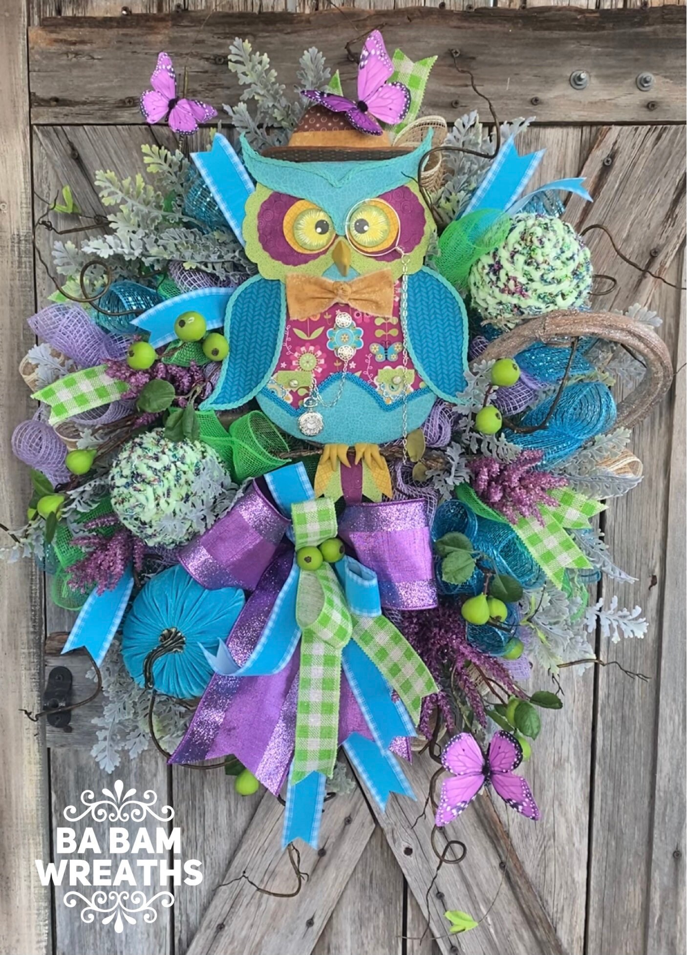 Fall Wreath, Front Door Wreath, Owl Wreath, Fall Wreath, Autumn Wreath