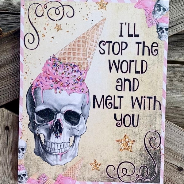 Melt For You, Halloween Sign, Halloween Decor, Halloween Wall Art