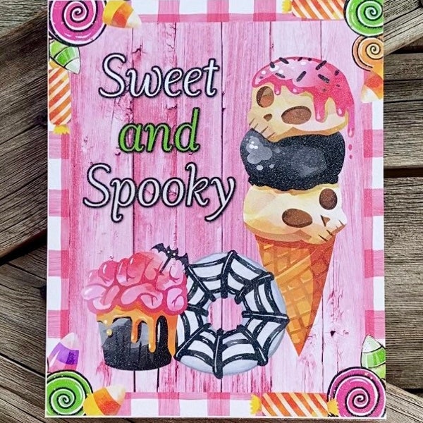 Sweet and Spooky, Halloween Sign, Halloween Decor, Halloween Wall Art
