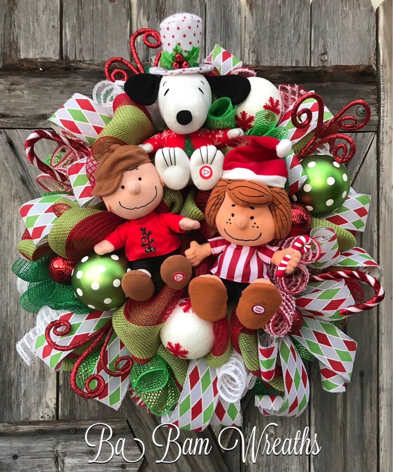 Snoopy Christmas Wreath 