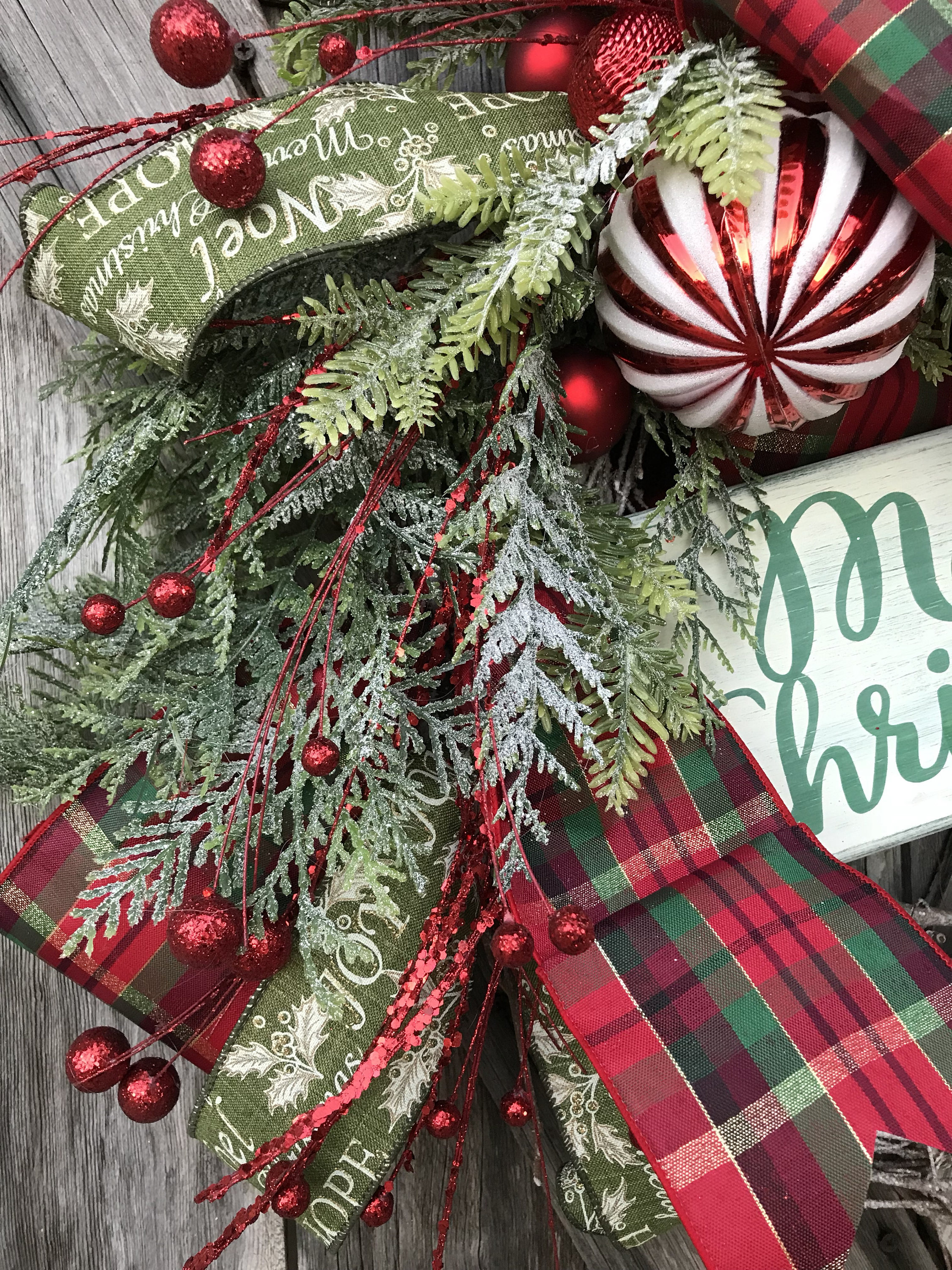 Christmas Swag, Christmas Wreath, Holiday Swag, Holiday Wreath, Red
