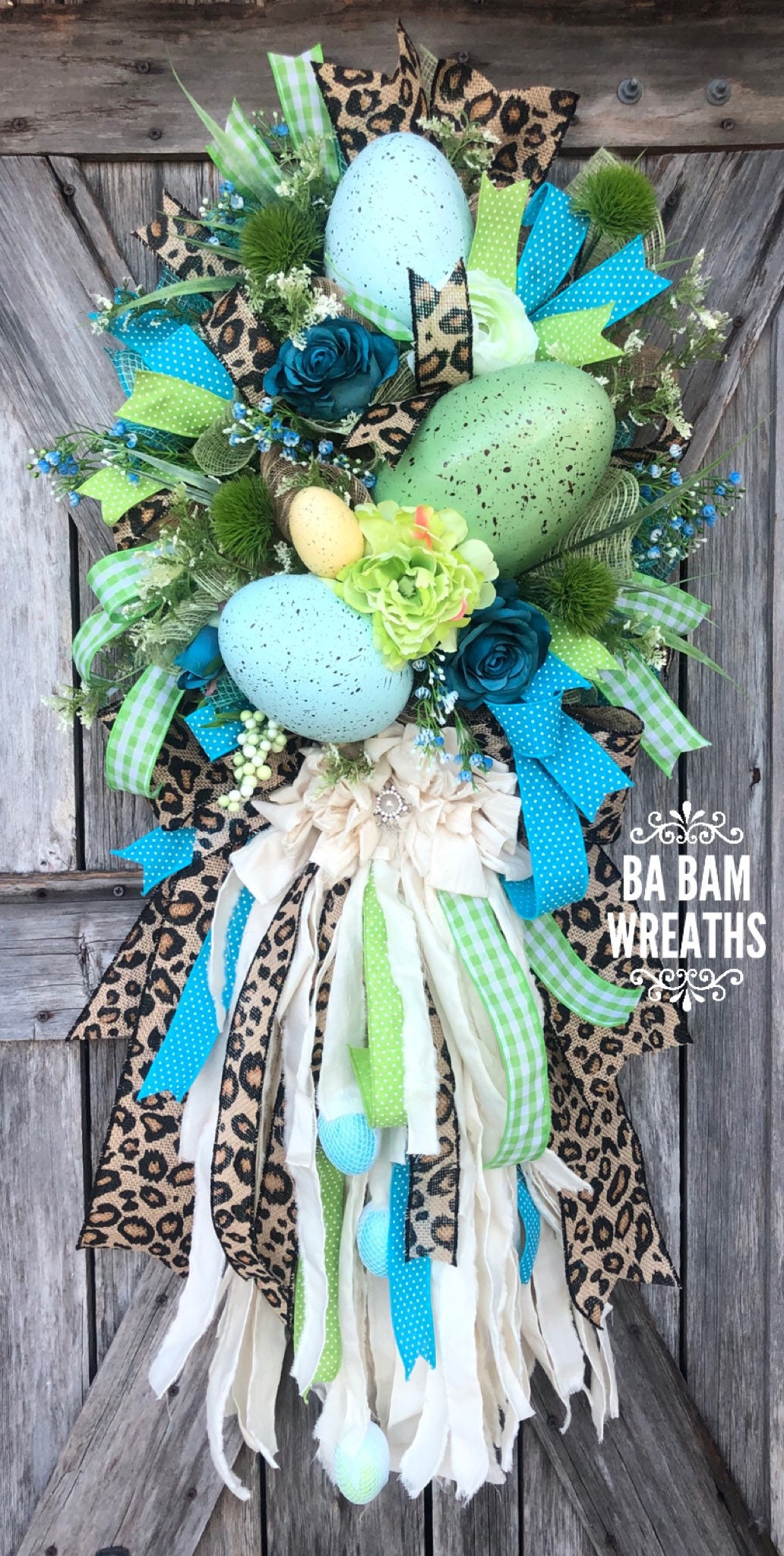 Easter Swag, Spring Wreath, Rustic Easter Swag, Bunny Swag, Spring Swag