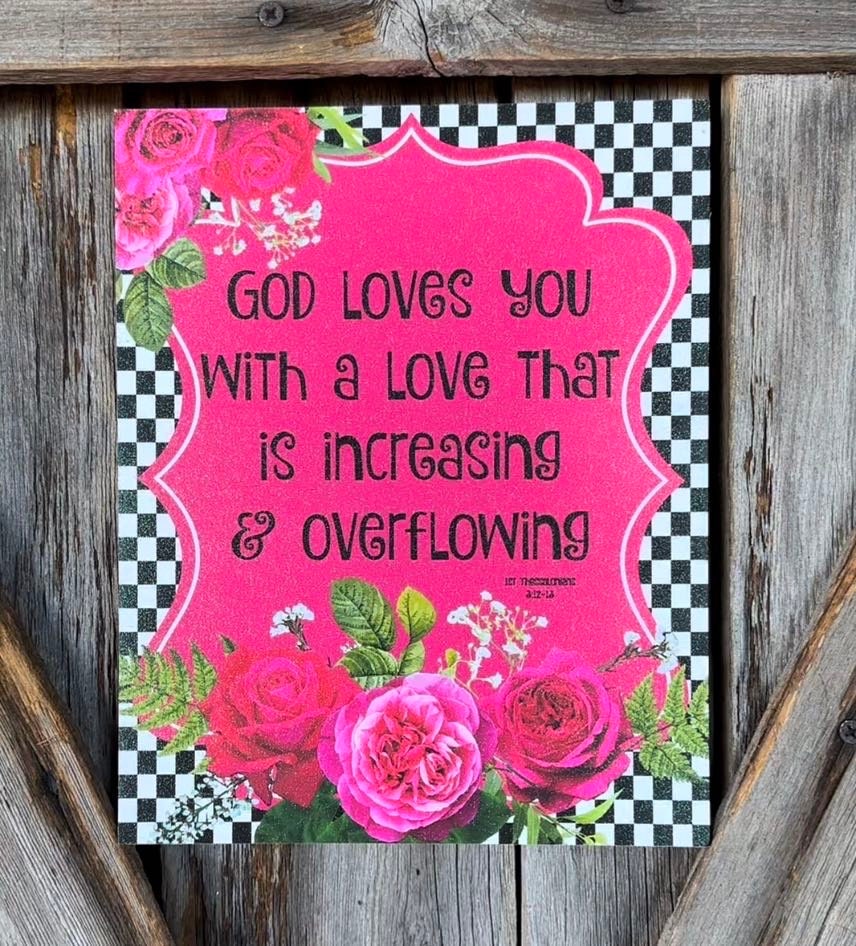 God Loves You Valentine Sign