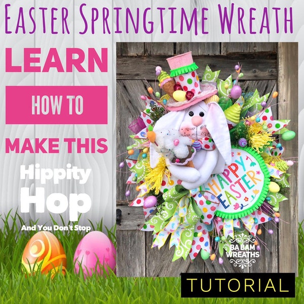 How To Video, How To Wreath, Wreath Tutorial, Easter Wreath, Mesh Wreath, Spring Mesh