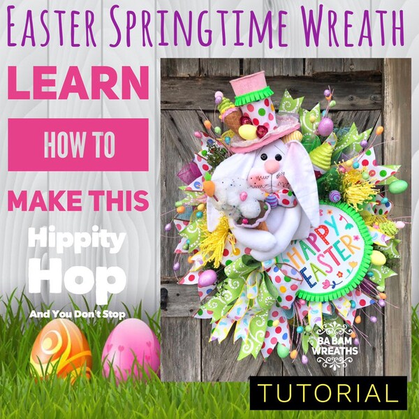 How To Video, How To Wreath, Wreath Tutorial, Easter Wreath, Mesh Wreath, Spring Mesh