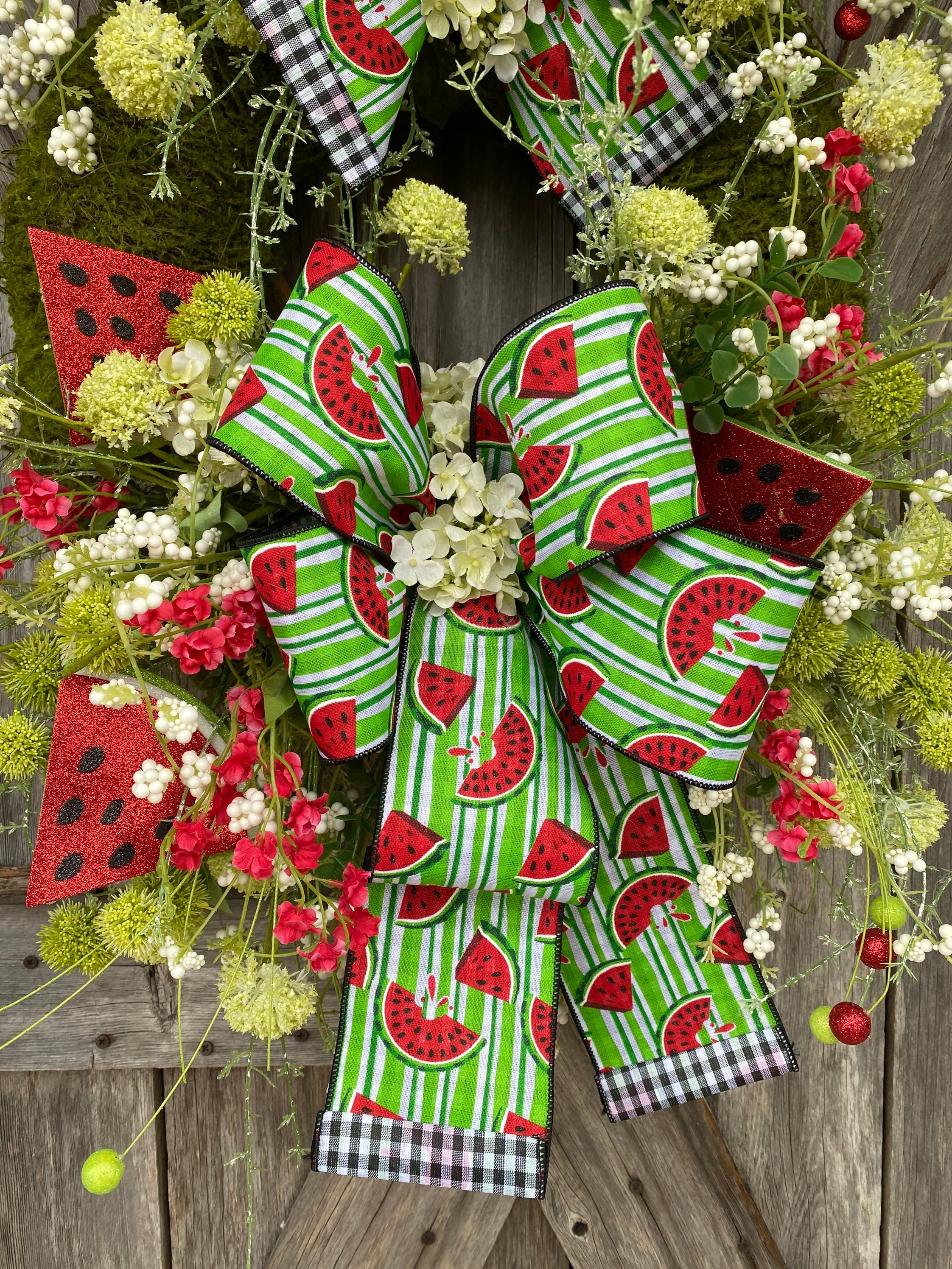 Watermelon Wreath for Front Door Summer Wreath Front Door Wreaths