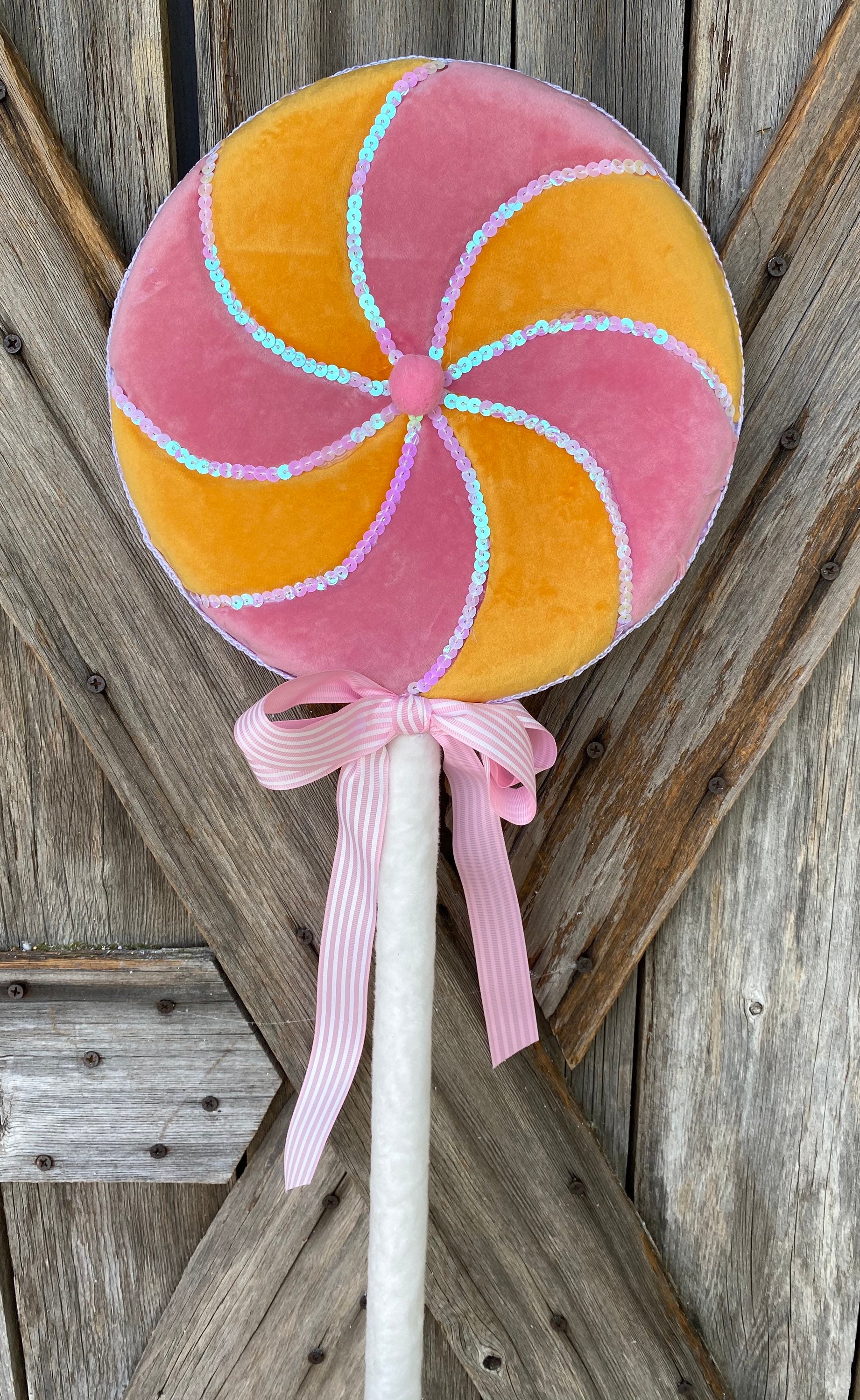 XL Pink Orange Lollipop
