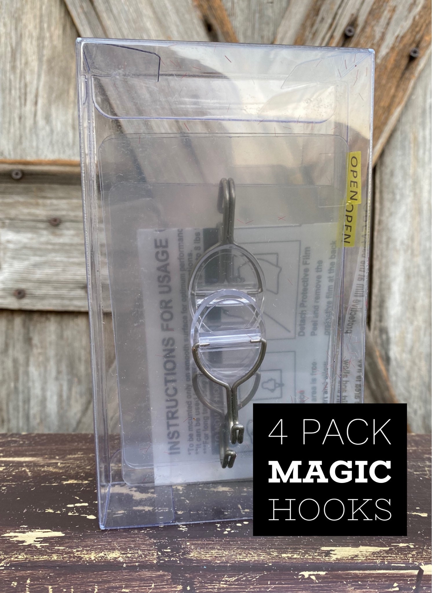 Magic Self Adhesive Hook 4 Pack