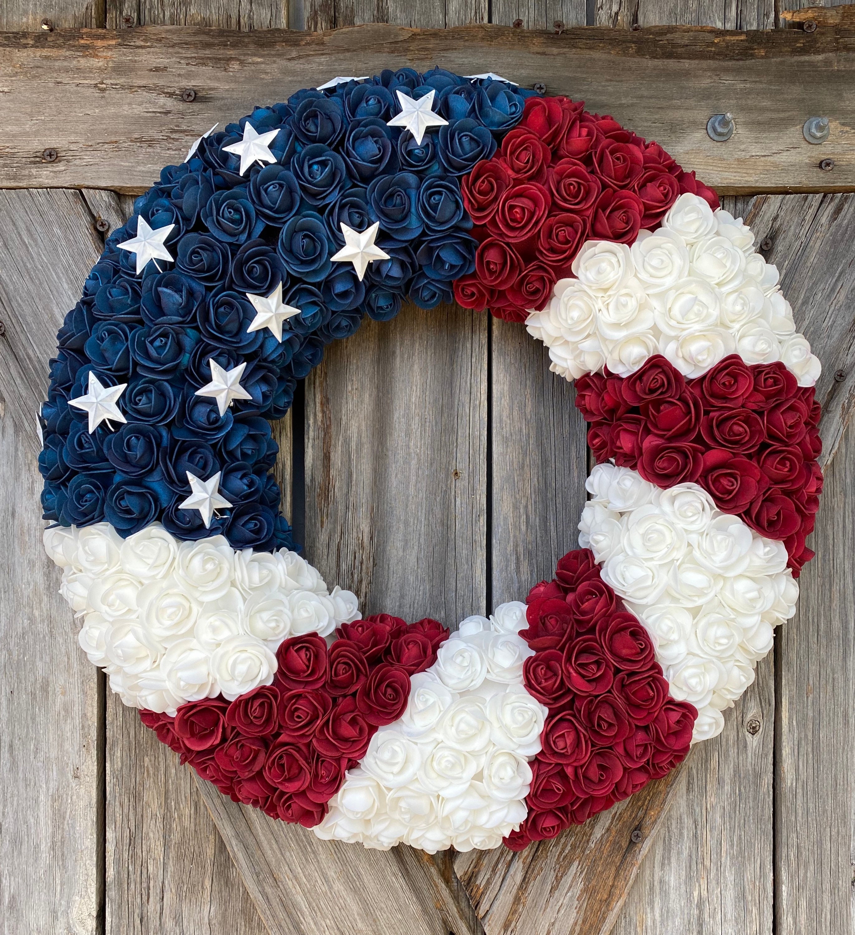 Patriotic Wreath for Front Door Summer Wreath Front Door Wreaths