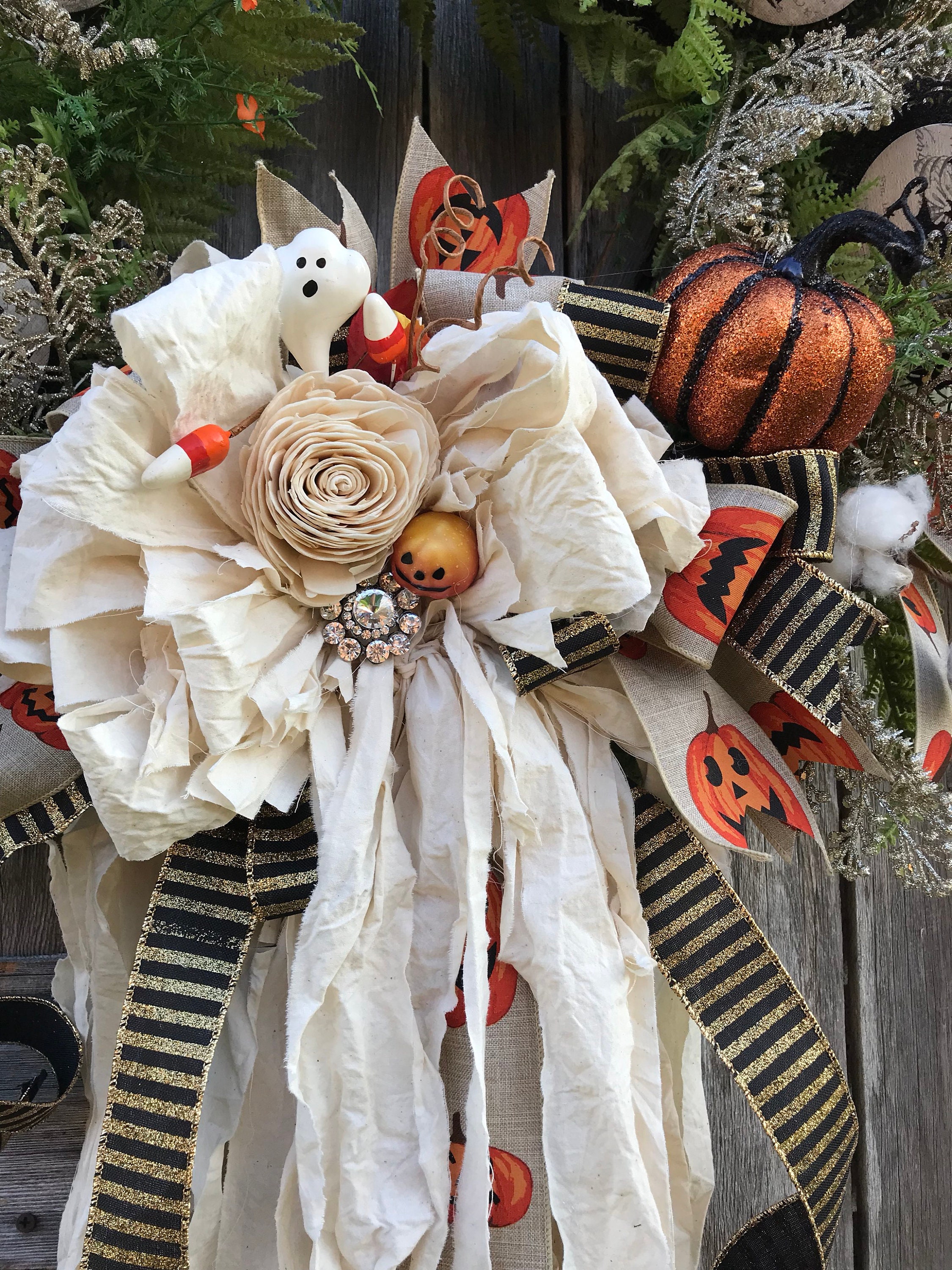 Halloween Wreath, Halloween Swag, Fall Wreath, Fall Decor, Autumn Decor