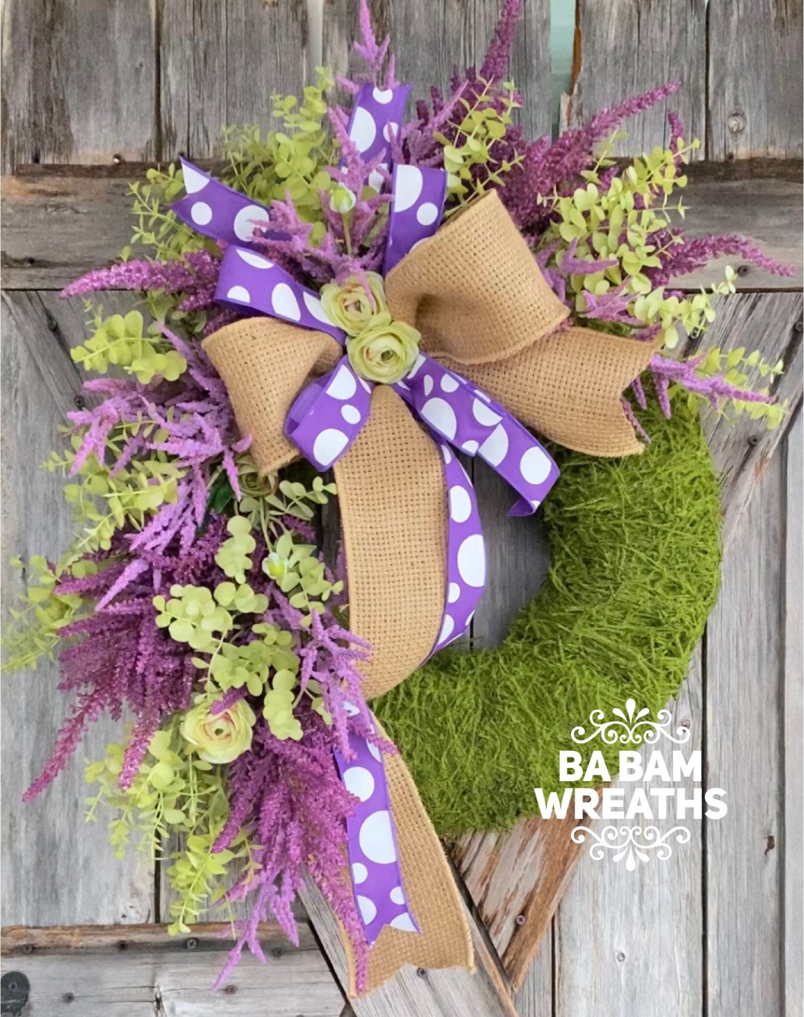 Summer Wreath, Front Door Wreath, Lavender Wreath, Floral Wreath
