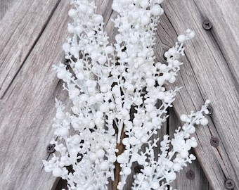 White Mini Berry Spray , Wreath Supply, Floral