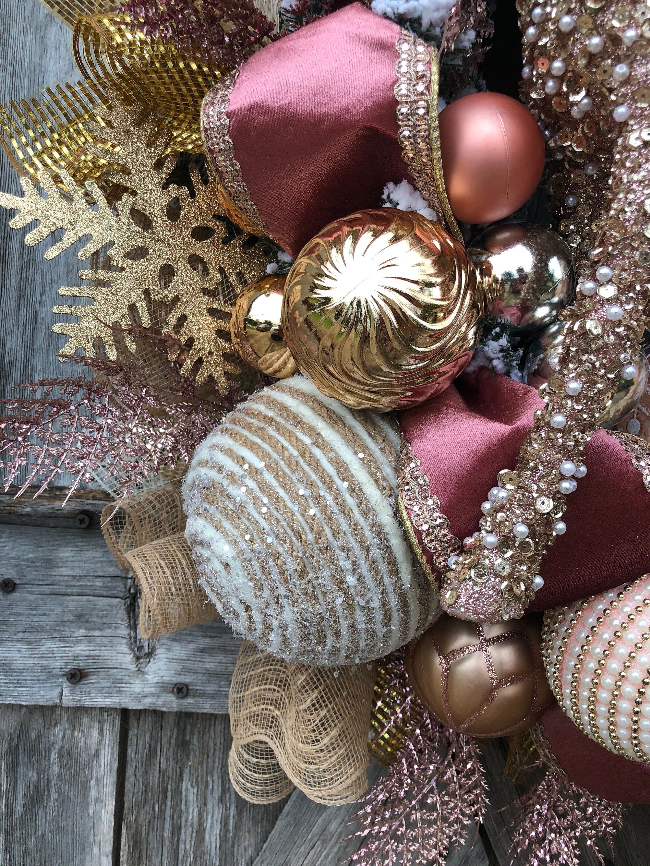 Rustic Christmas Wreath, Shabby Chic Christmas, Burlap