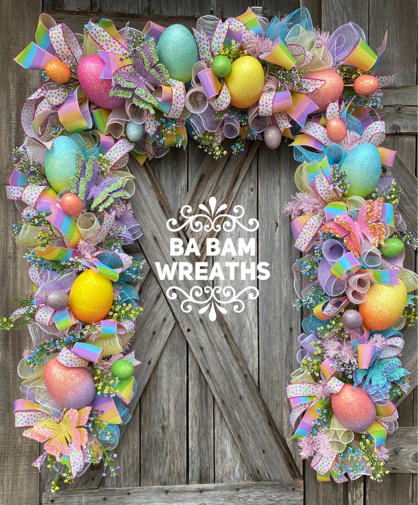 Spring Garland, Easter Garland, Easter Front Door, Spring Front Door